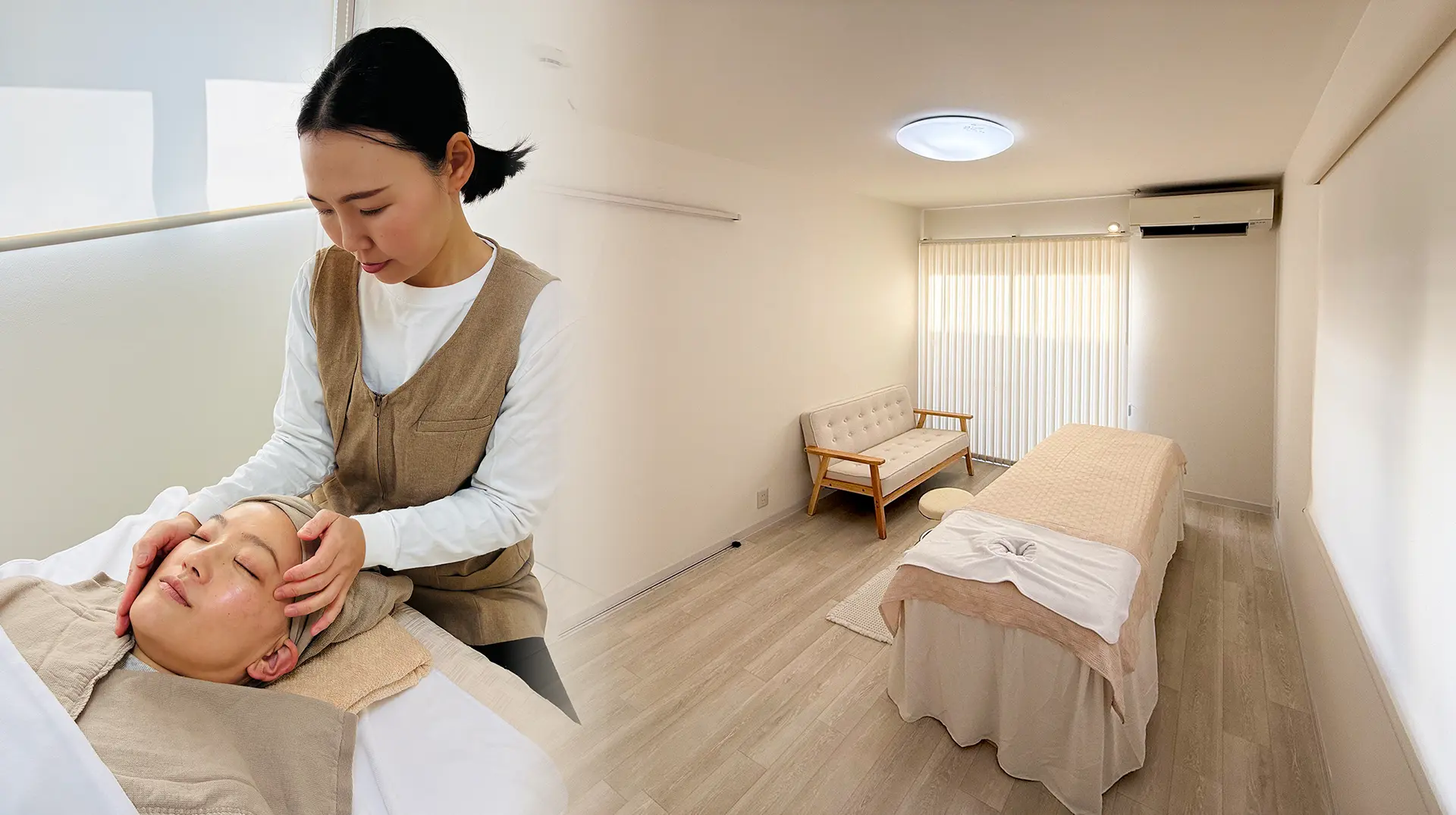 サロンと施術風景